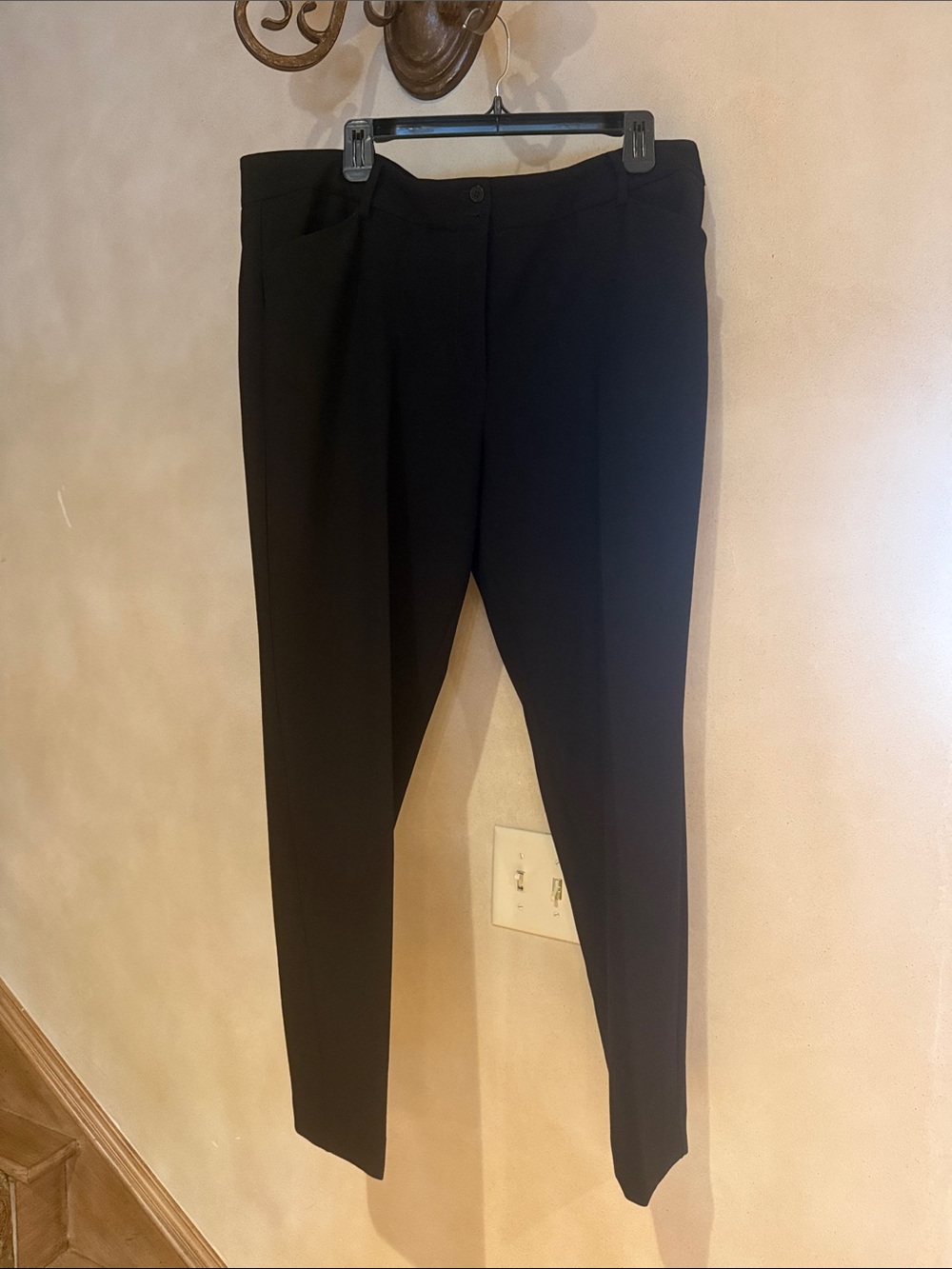 Talbots Men's Black Dress Trousers - Slim Tailored Look